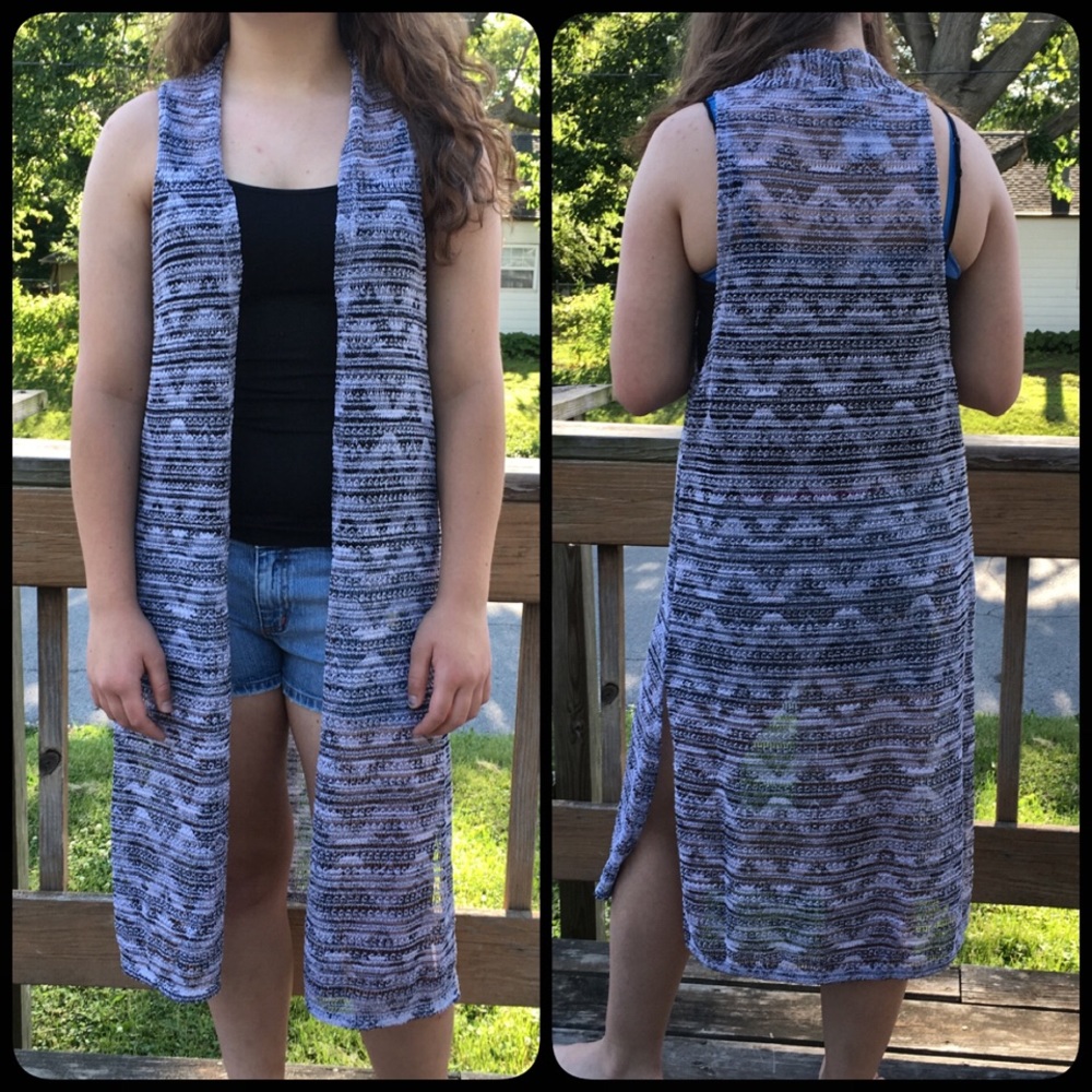 Almost Famous Duster Tunic Vest! NEW!